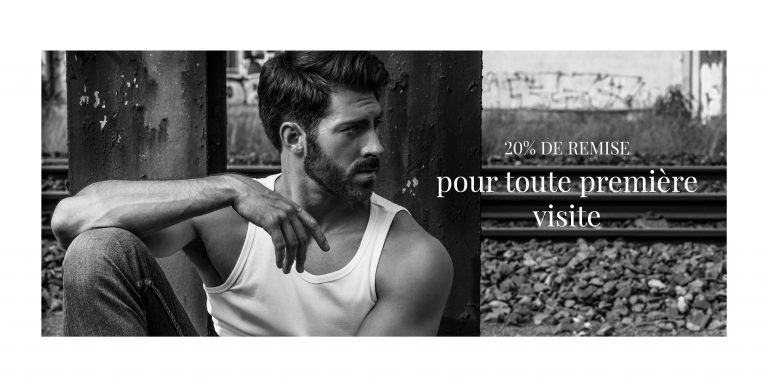 Une remise exclusive de 20% sur les prestations homme pour toute première visite.